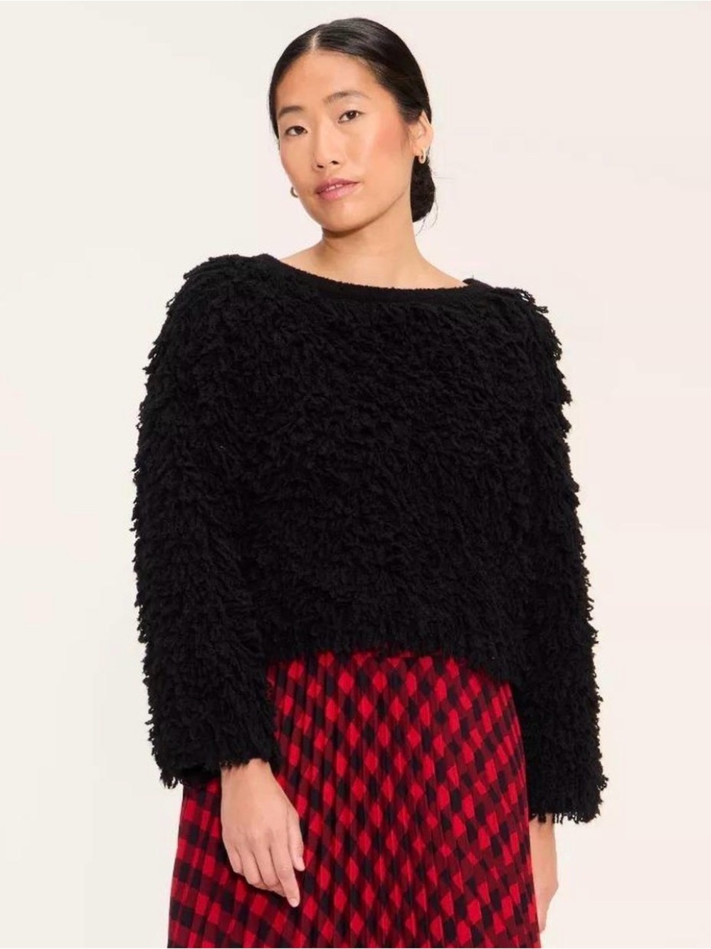 Black Textured Shag Knit Sweater - Woolrich x Target